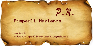 Pimpedli Marianna névjegykártya